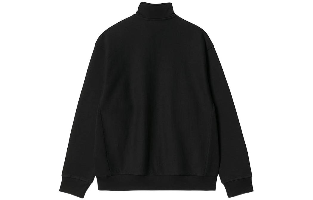 Lookbook Carhartt WIP Half Zip American Script Sweatshirt Hitam Pullover I027014-89-XX