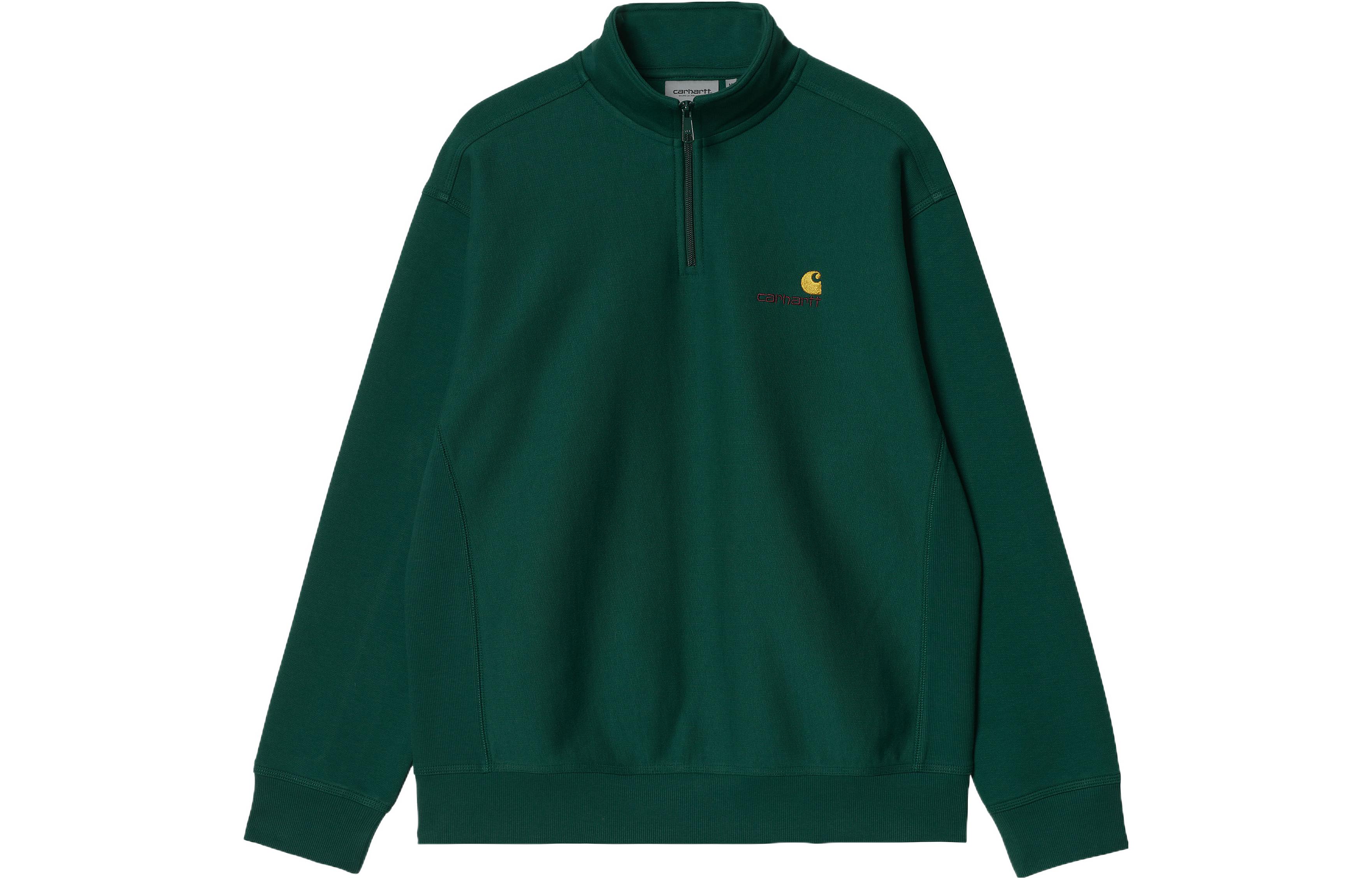 Carhartt WIP Half Zip American Script Sweatshirt Hedge Green Jacket I027014-827-XX