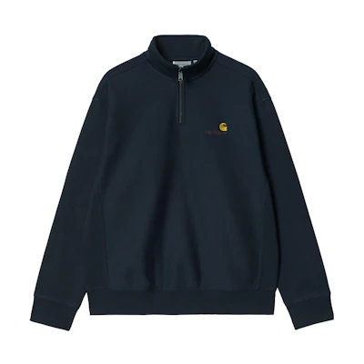 Carhartt WIP Half Zip American Script Sweatshirt Navy - Casual Pullover I027014-0NY-XX