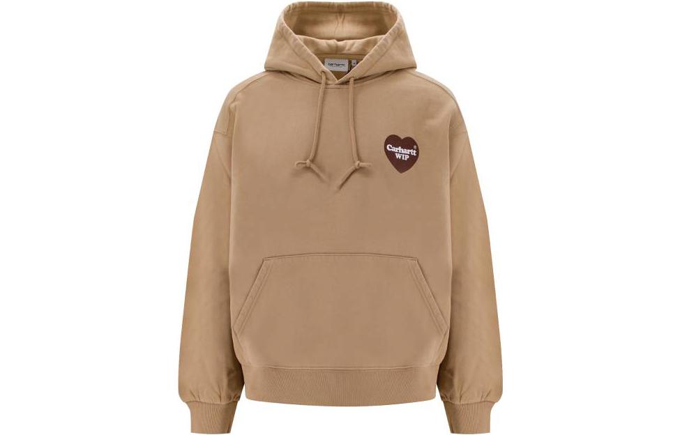 Carhartt WIP Heart Logo Brown Pullover Hoodie Men’s Long Sleeve Sweatshirt I032168-07E-XX