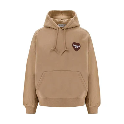 Carhartt WIP Heart Logo Brown Pullover Hoodie Men’s Long Sleeve Sweatshirt I032168-07E-XX