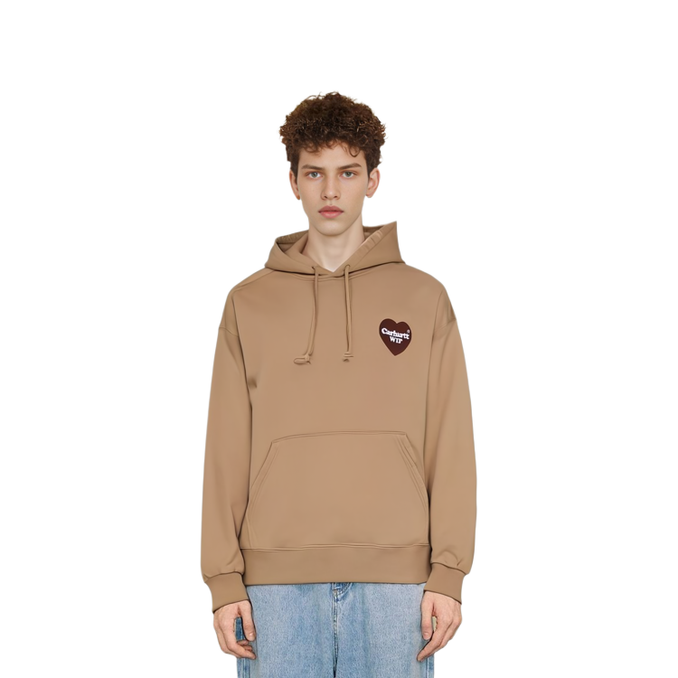 Carhartt WIP Heart Logo Brown Pullover Hoodie Men’s Long Sleeve Sweatshirt I032168-07E-XX 圖 4