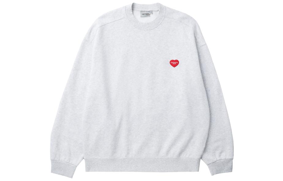 Carhartt WIP Heart Logo Embroidered Crewneck Sweatshirt Grey () CHXSWF23I167L-GYL