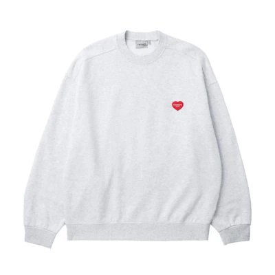 Carhartt WIP Heart Logo Embroidered Crewneck Sweatshirt Grey () CHXSWF23I167L-GYL