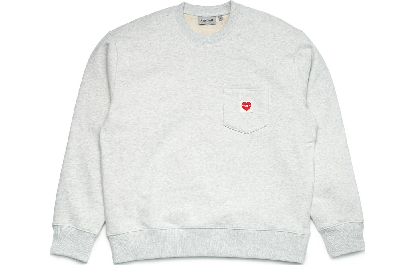 Carhartt WIP Heart Pocket Crewneck Sweatshirt Gray I032315482XX