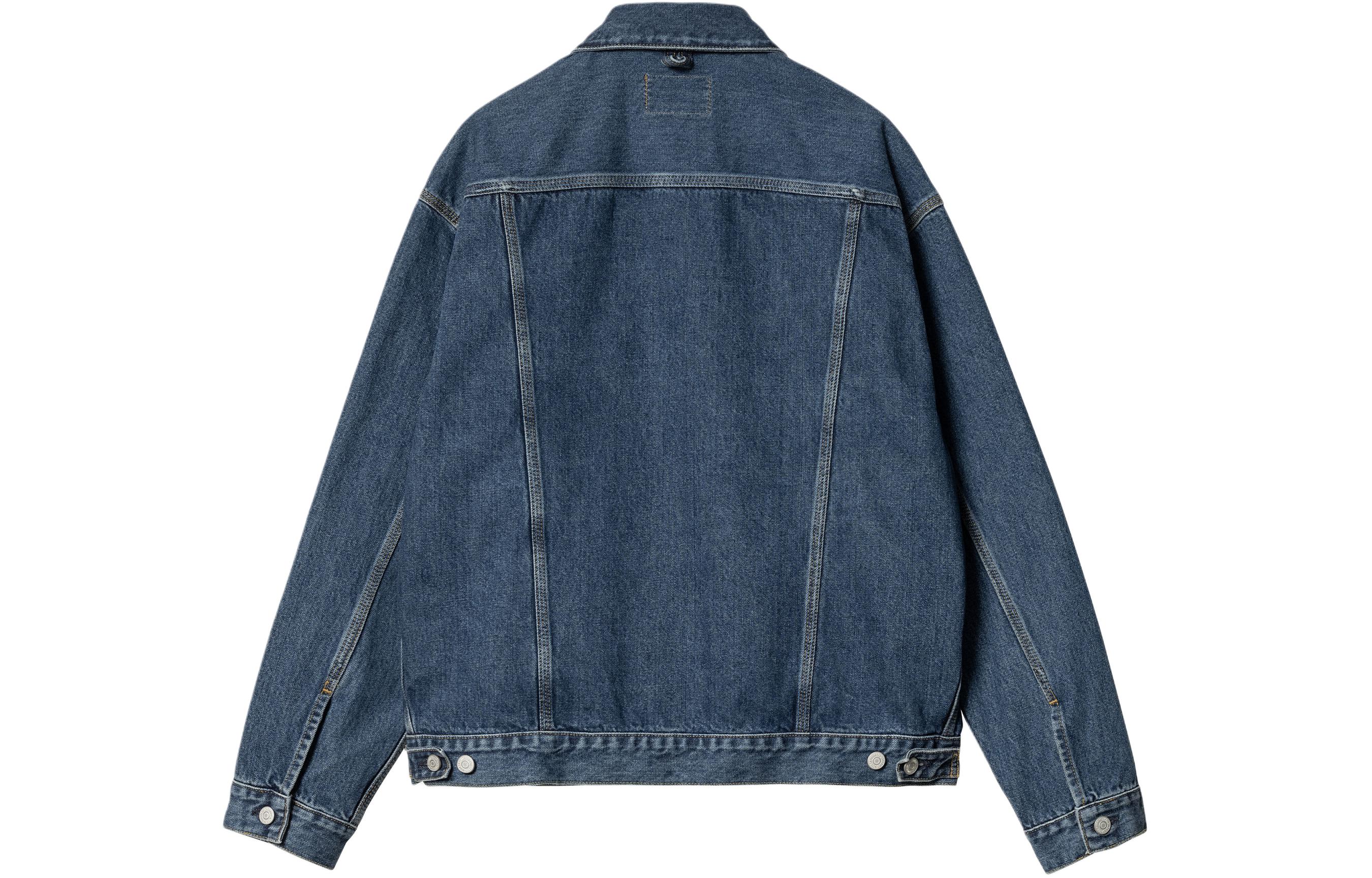 Lookbook Carhartt WIP Helston Jaket Denim Biru SS24 Lengan Panjang Kancing Terbaru I033352-01-4N