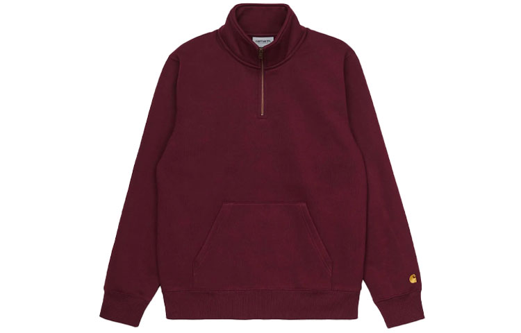 Carhartt WIP High Neck Half-Zip Sweatshirt Maroon I027038-JD-90