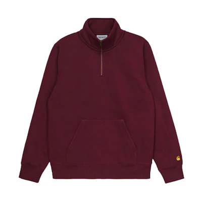 Carhartt WIP High Neck Half-Zip Sweatshirt Maroon I027038-JD-90