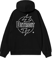 Carhartt WIP Hooded Ablaze Jacket Black Unisex Logo Printed Zip Hoodie I033623-K02-XX Carhartt WIP Hooded Ablaze Jacket Black Unisex Logo Printed Zip Hoodie I033623-K02-XX