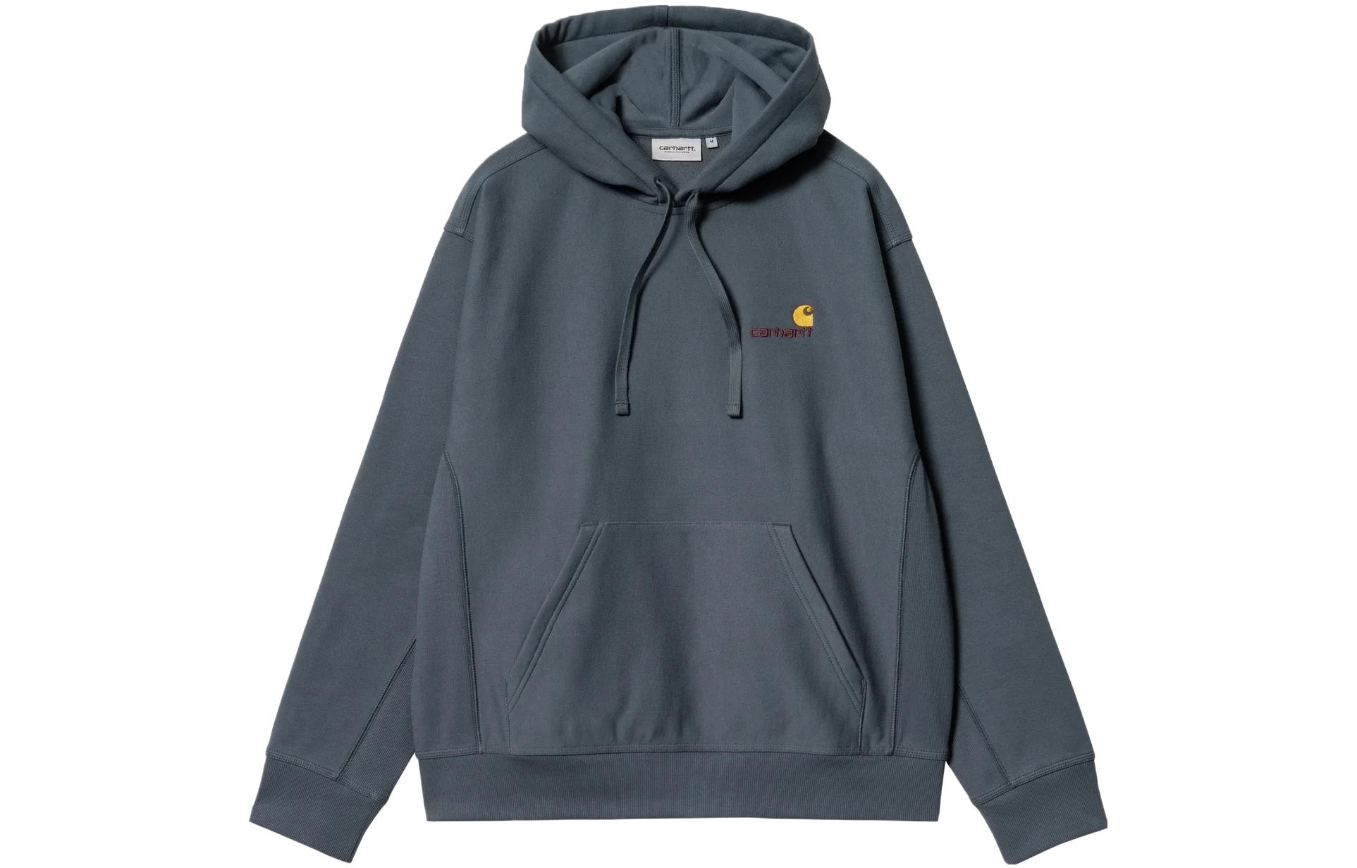 Carhartt WIP Hooded American Script Embroidered Sweatshirt Navy - Long Sleeve I028279-1CQ-XX