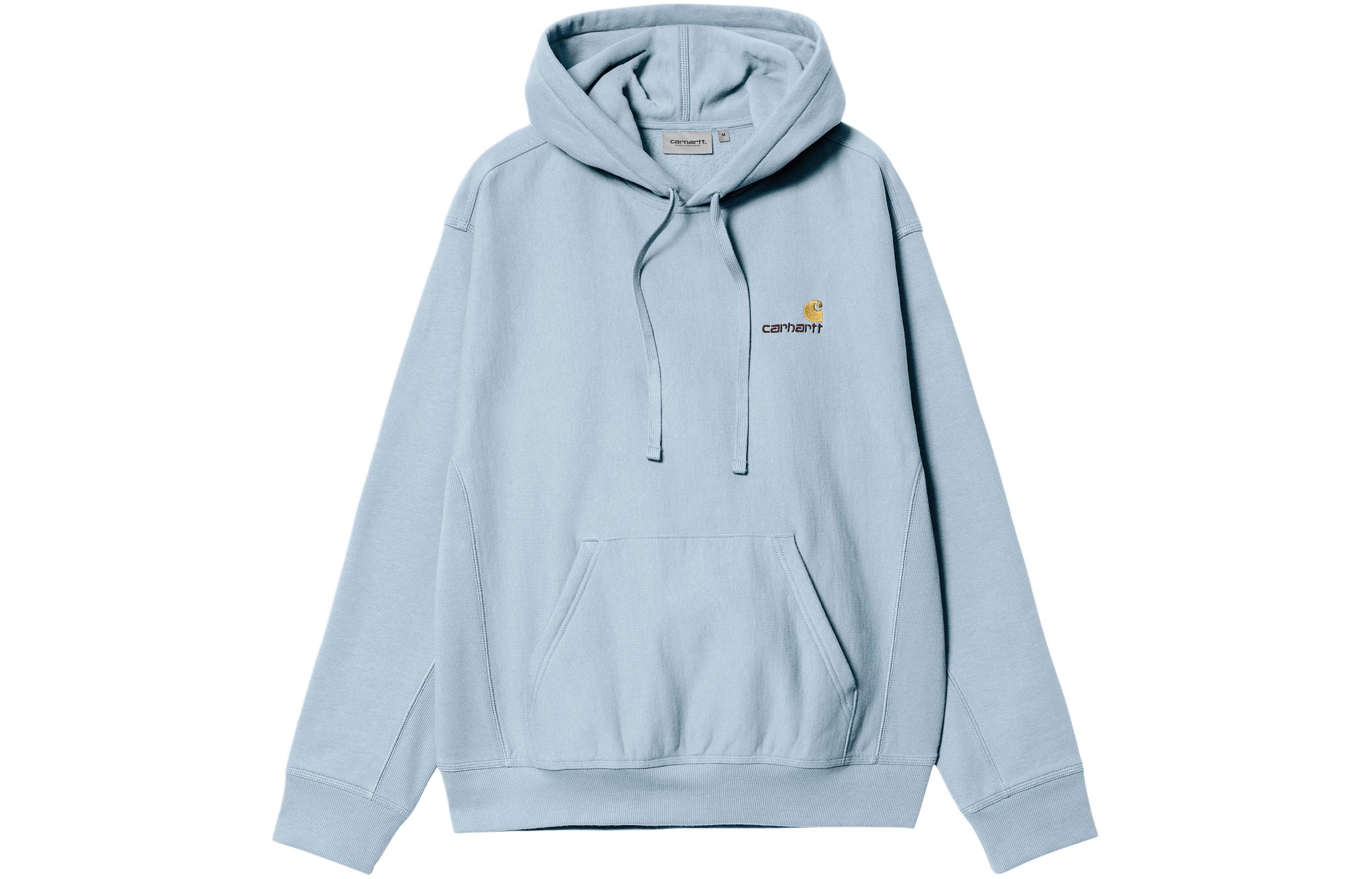 Carhartt WIP Hooded American Script Logo Sweatshirt Mens Light Blue I028279-0F4-XX