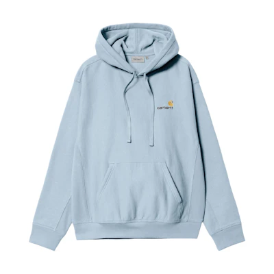 Carhartt WIP Hooded American Script Logo Sweatshirt Mens Light Blue I028279-0F4-XX
