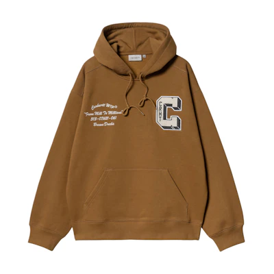 Carhartt WIP Hooded Brown Ducks Kangaroo Pocket Unisex Hoodie - Brown I033930-HZ-XX