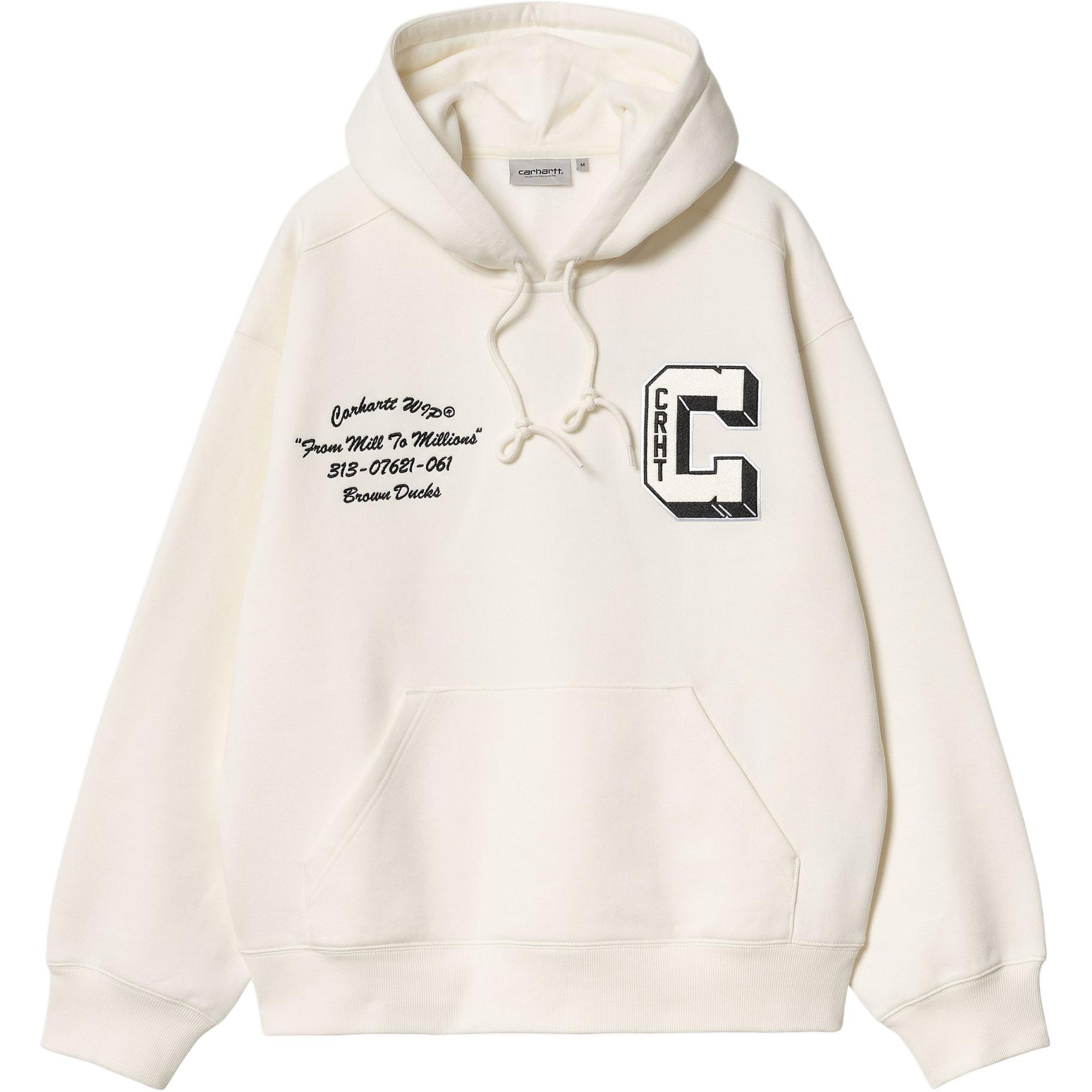 Carhartt WIP Hooded Brown Ducks White Pullover Hoodie Unisex I033930-D6-XX