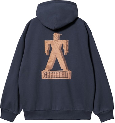 Carhartt WIP Hooded Built Sweat Jacket Unisex Biru Navy Hoodie Kantung Depan. I032469-01-XX Lookbook Carhartt WIP Hooded Built Sweat Jacket Unisex Biru Navy Hoodie Kantung Depan. I032469-01-XX