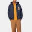 Purchase Carhartt WIP Hooded Built Sweat Jacket Unisex Biru Navy Hoodie Kantung Depan. I032469-01-XX