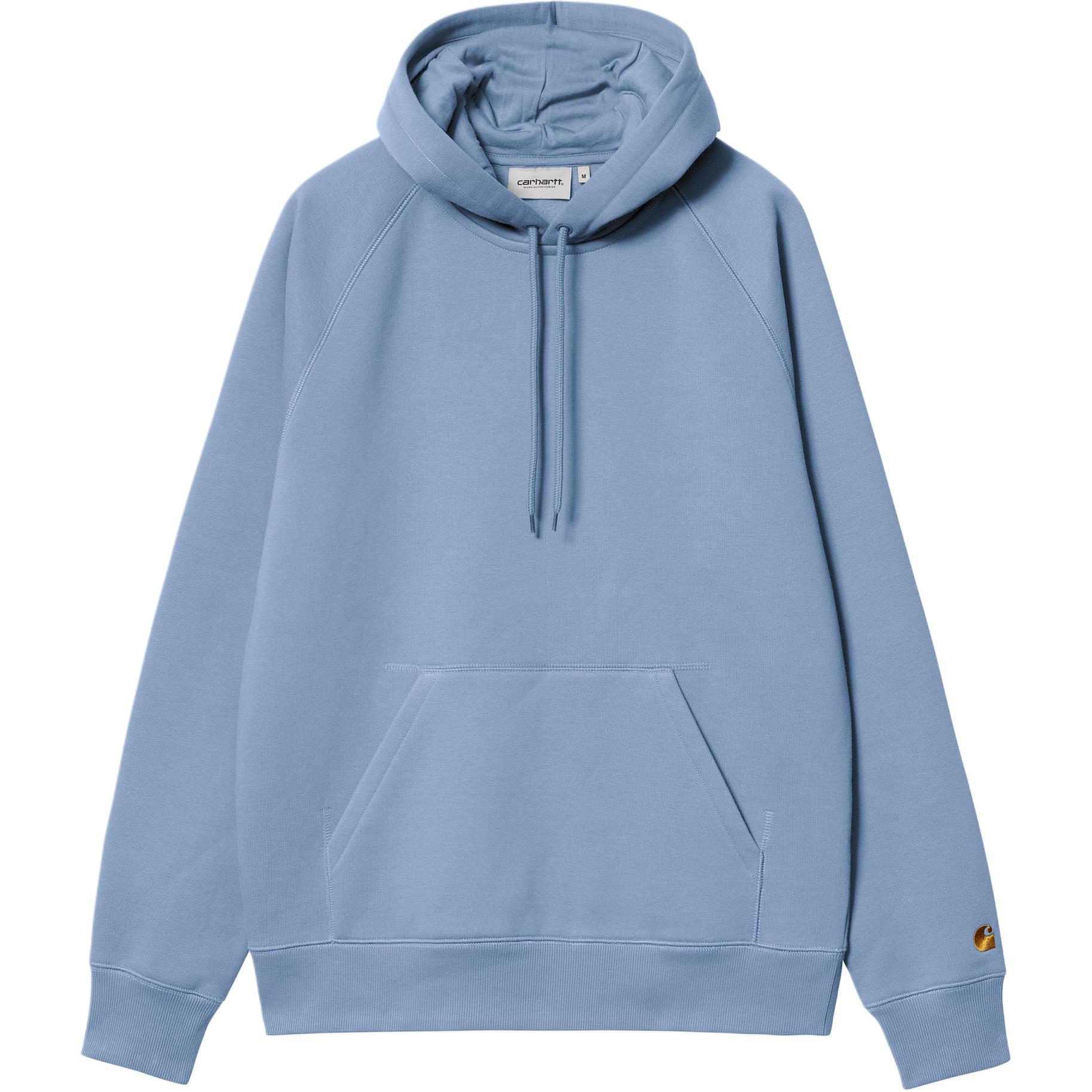 Carhartt WIP Hooded Chase Embroidered Logo Hoodie Unisex - Mineral Blue I033661-29X-XX