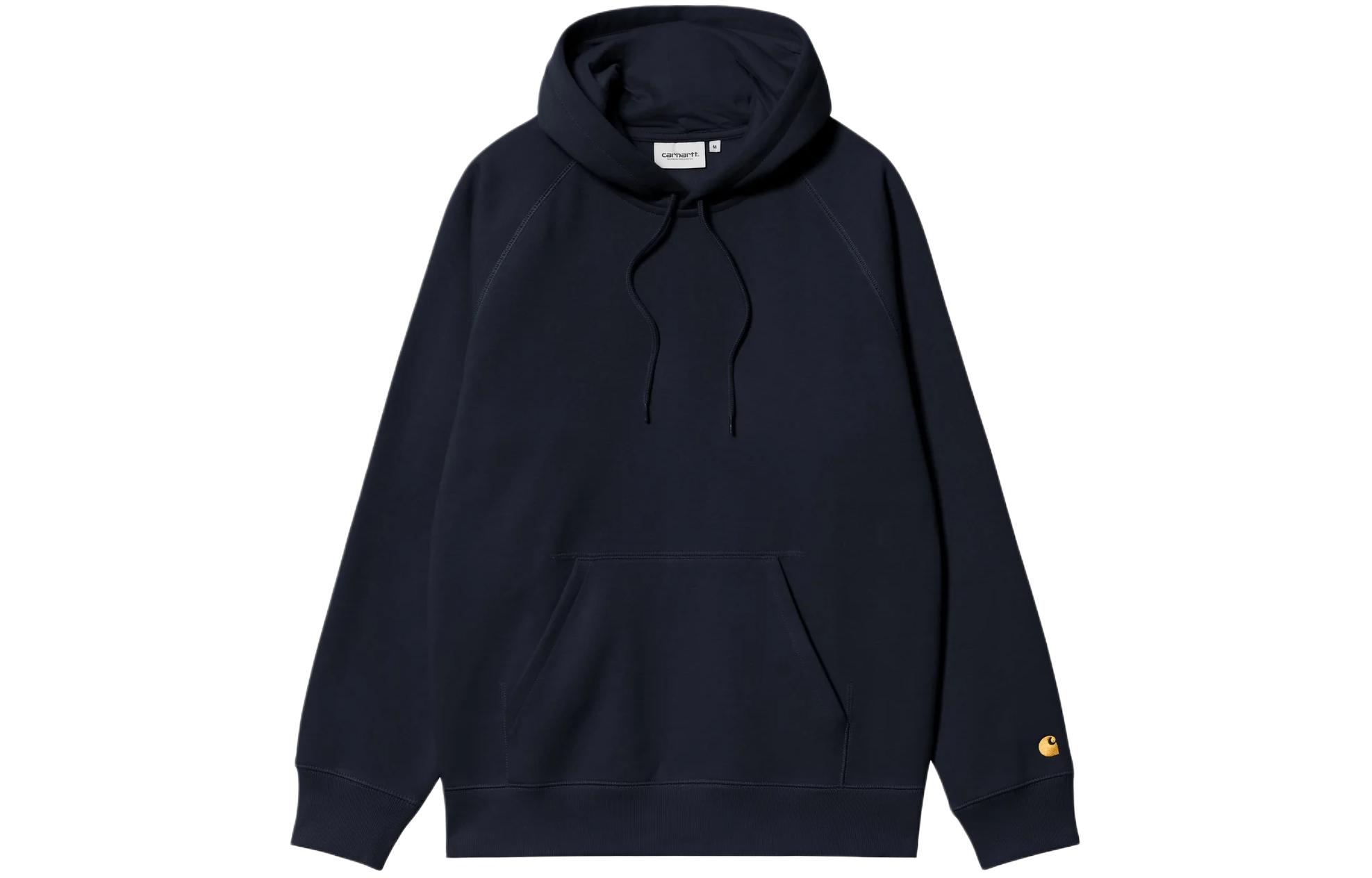 Carhartt WIP Hooded Chase Pullover Hoodie Navy Blue FW24 Embroidered "C" I033661-00H-XX