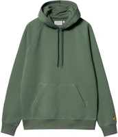 Carhartt WIP Hooded Chase Sweat Unisex Pullover Hoodie Duck Green I033661-29Y-XX Carhartt WIP Hooded Chase Sweat Unisex Pullover Hoodie Duck Green I033661-29Y-XX