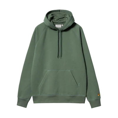 Carhartt WIP Hooded Chase Sweat Unisex Pullover Hoodie Duck Green I033661-29Y-XX