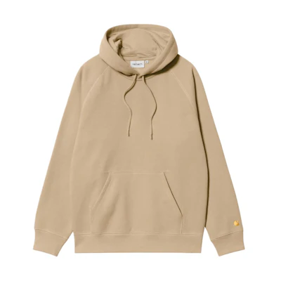 Carhartt WIP Hooded Chase Sweatshirt Brown Embroidered Gold Logo Pullover I033661-22I-XX
