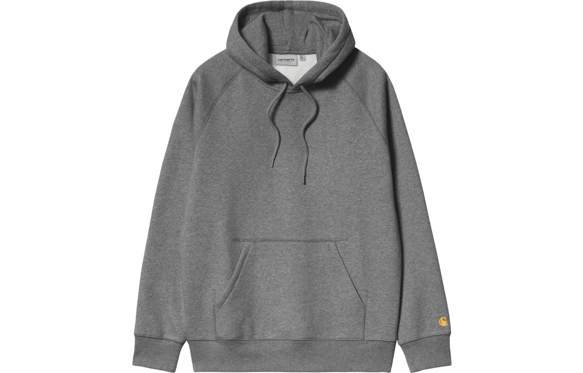 Carhartt WIP Hooded Chase Sweatshirt Grey Loose-Fit Pullover Hoodie I033661-00C-XX