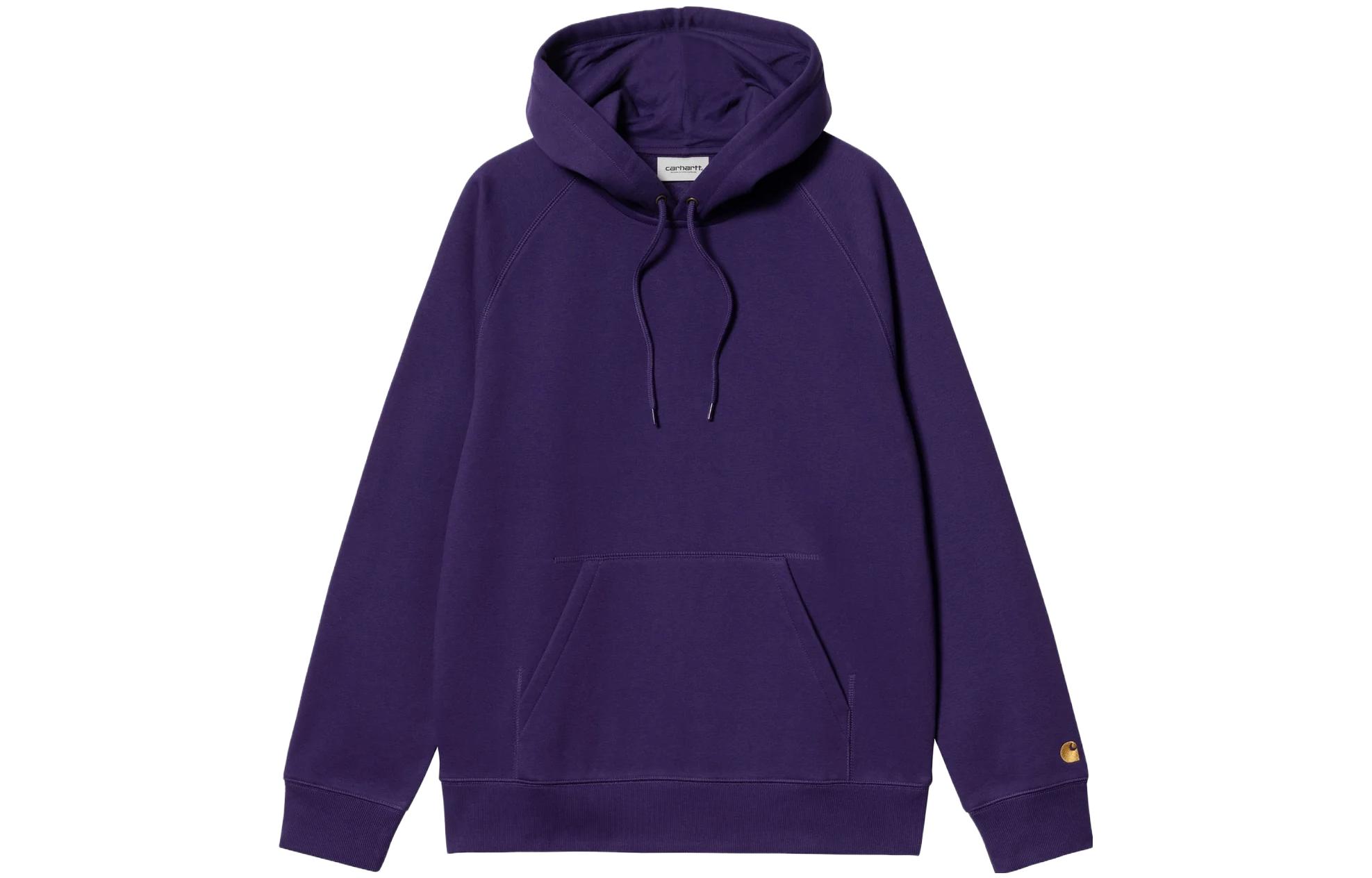 Carhartt WIP Hooded Chase Sweatshirt Purple Fitted Pullover Hoodie I033661-1YV-XX