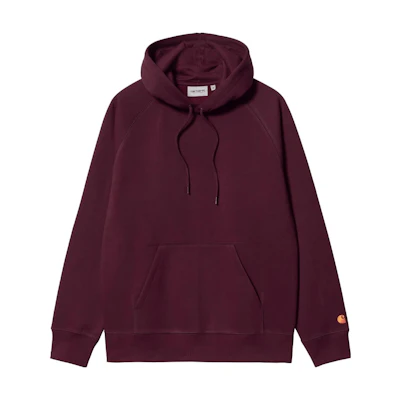 Carhartt WIP Hooded Chase Sweatshirt Red Pullover Casual Hoodie I026384-1QY-XX