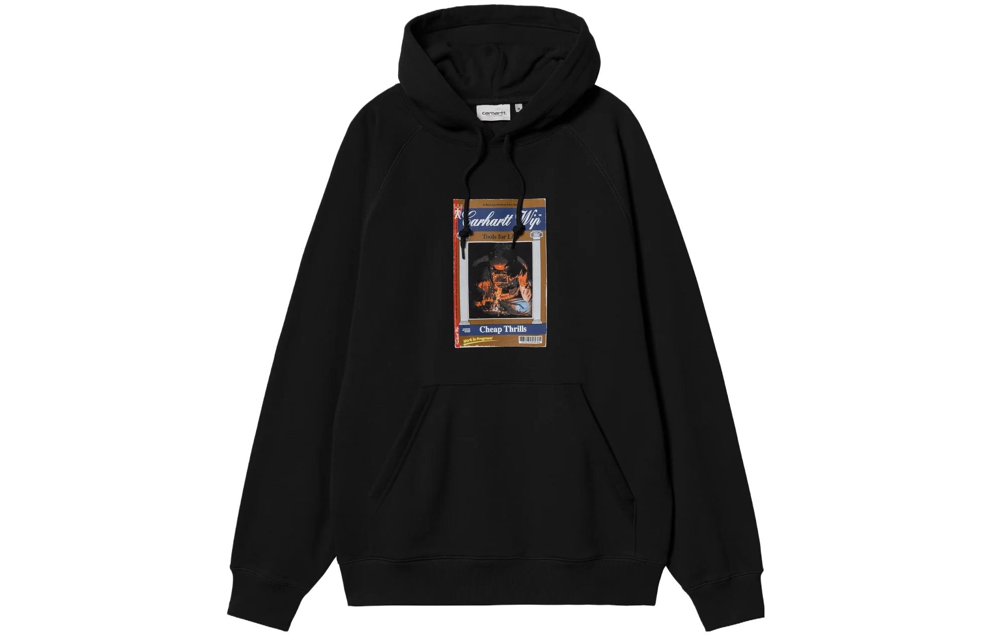 Carhartt WIP Hooded Cheap Thrills Graphic Print Pullover Sweatshirt Black I032864-89-XX