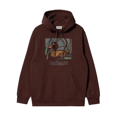 Carhartt WIP Hooded Duck Pond Animal Print Sweatshirt Maroon I031019-0W4-XX