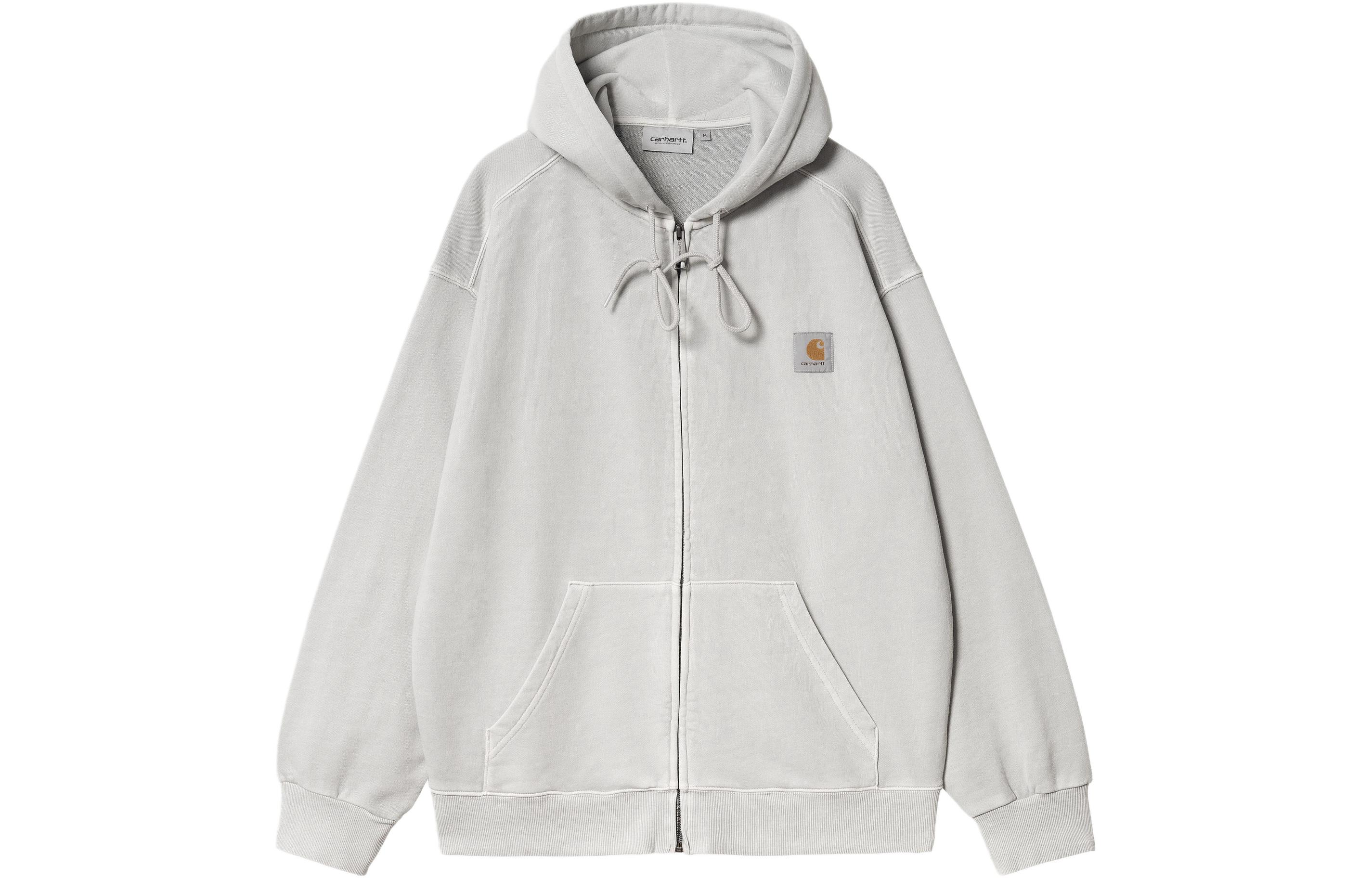 Carhartt WIP Hooded Nelson Jacket Grey Unisex Long-Sleeve Zip-Up Jacket. I033064-1YE-GD