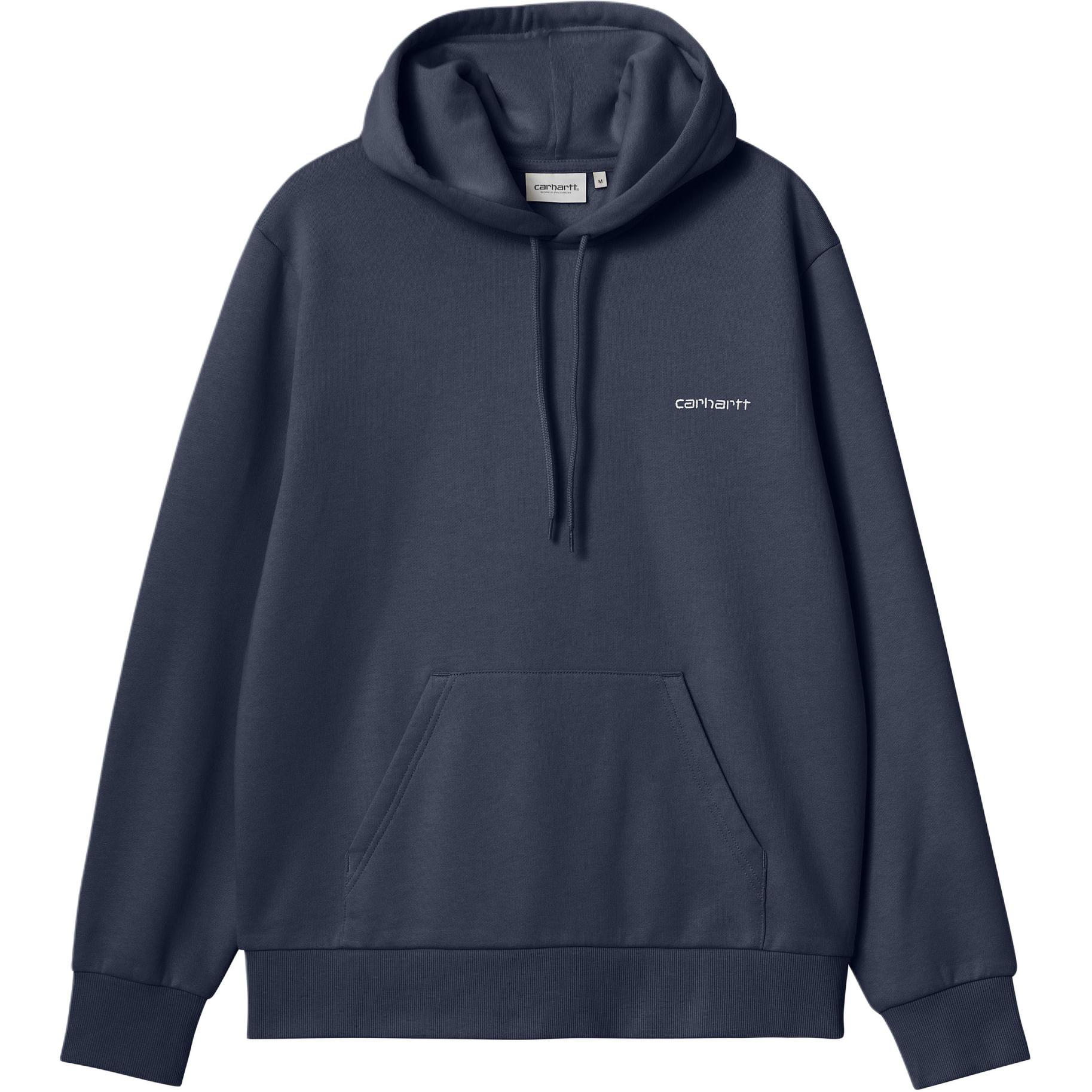 Carhartt WIP Hooded Script Embroidery Sweatshirt Air Force Blue Unisex I033658-2AH-XX