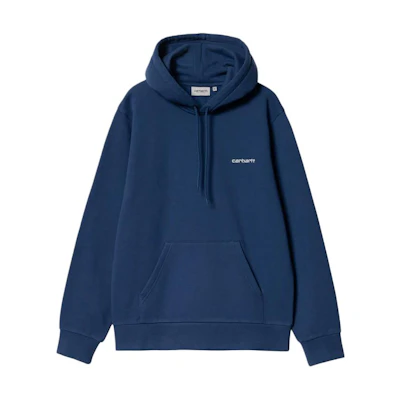 Carhartt WIP Hooded Script Embroidery Sweatshirt Blue Long Sleeve Hoodie I033658-22T-XX