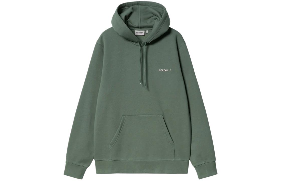 Carhartt WIP Hooded Script Embroidery Sweatshirt Green Hoodie I033658-22X-XX