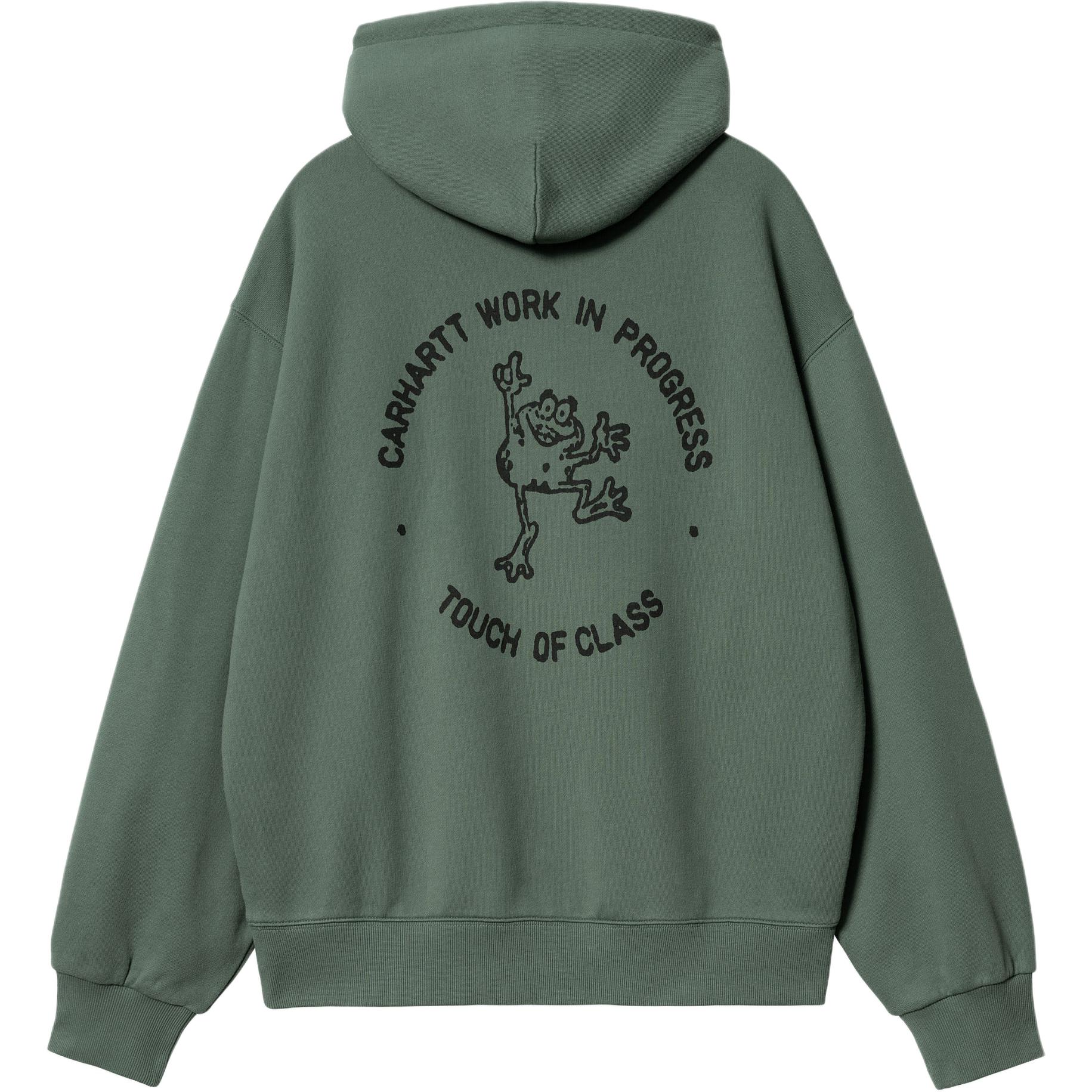 Carhartt WIP Hooded Stamp Sweat Duck Green Unisex Pullover Hoodie I033621-2B1-06