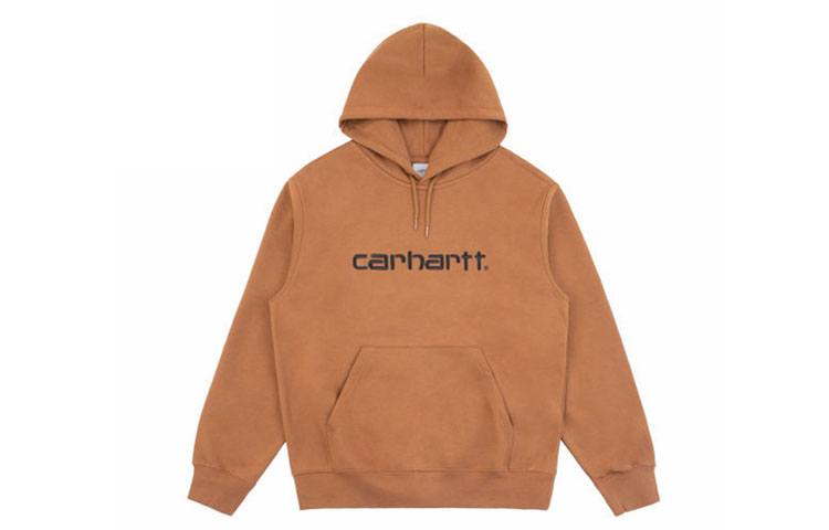 Carhartt WIP Hooded Sweatshirt with Logo Embroidery Red Brown CHXSWI027093D-DWX