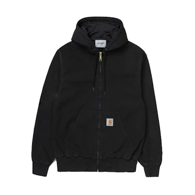 Carhartt WIP J131 Duck Active Jacket Thermal Lined Canvas Workwear Jacket - J131-BLK