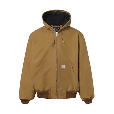 Carhartt WIP J140 Duck Active Jacket Loose Fit Colorblock Insulated Hoodie Mens J140