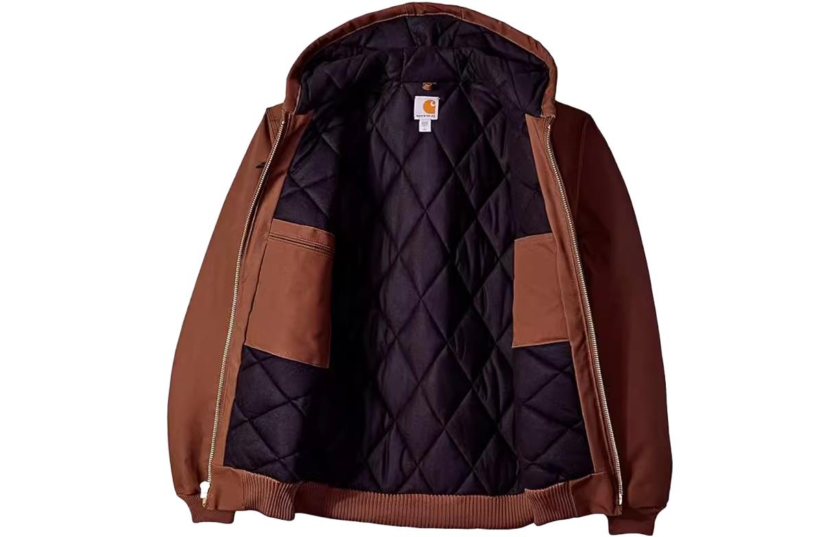 Carhartt WIP J140 Duck Active Jacket Loose Fit Colorblock Insulated Hoodie Mens J140 圖 18