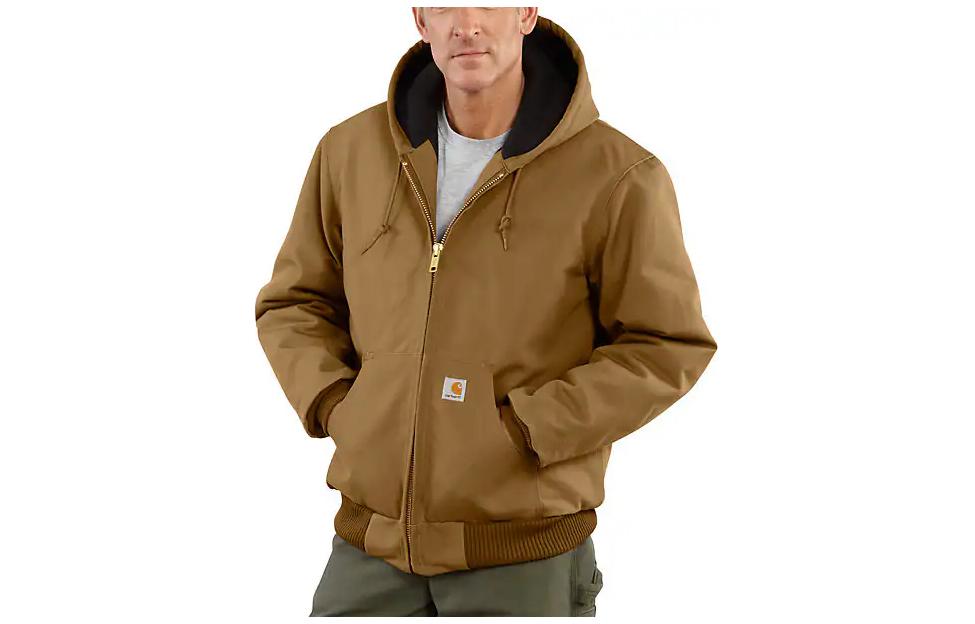 Lookbook Carhartt WIP J140 Jaket Hoodie Flannel Lined Active Jac Firm Duck - Hangat, Santai 106673