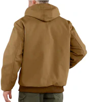 Shop Carhartt WIP J140 法蘭絨內襯鴨布連帽外套 - 最保暖、寬鬆版型 106673
