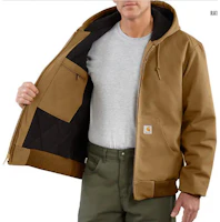 Purchase Carhartt WIP J140 法蘭絨內襯鴨布連帽外套 - 最保暖、寬鬆版型 106673