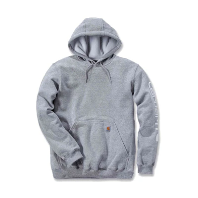 Carhartt WIP K288 Logo Print Fleece Sweatshirt Winter Casual - Light Grey K288-HGY