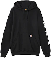 Carhartt WIP K288 Logo Print Pullover Hoodie Black Casual Wear K288-BLK Carhartt WIP K288 Logo Print Pullover Hoodie Black Casual Wear K288-BLK