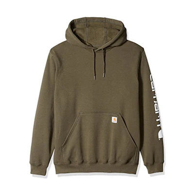 Carhartt WIP K288 Logo Printed Fleece Sweatshirt Unisex Army Green K288-316