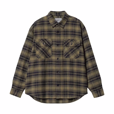 Carhartt WIP Krenz Check Shirt Green Long Sleeve Button-Up Plaid Shirt. I032271-1PC-XX