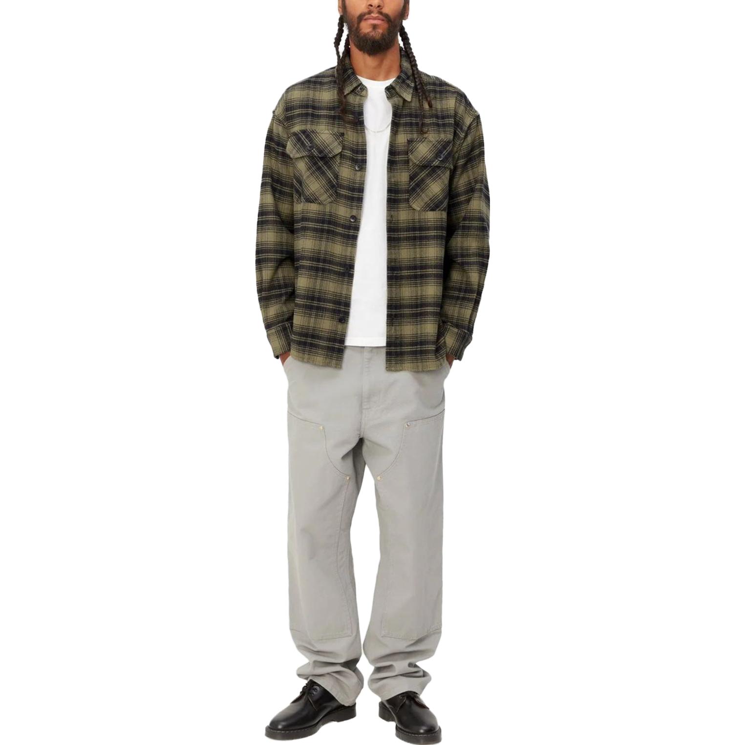 Details for Carhartt WIP Krenz Check Shirt Green  Long Sleeve Button-Up Plaid Shirt. I032271-1PC-XX