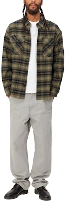 Carhartt WIP Krenz Check Shirt Green Long Sleeve Button-Up Plaid Shirt. I032271-1PC-XX Details for Carhartt WIP Krenz Check Shirt Green Long Sleeve Button-Up Plaid Shirt. I032271-1PC-XX