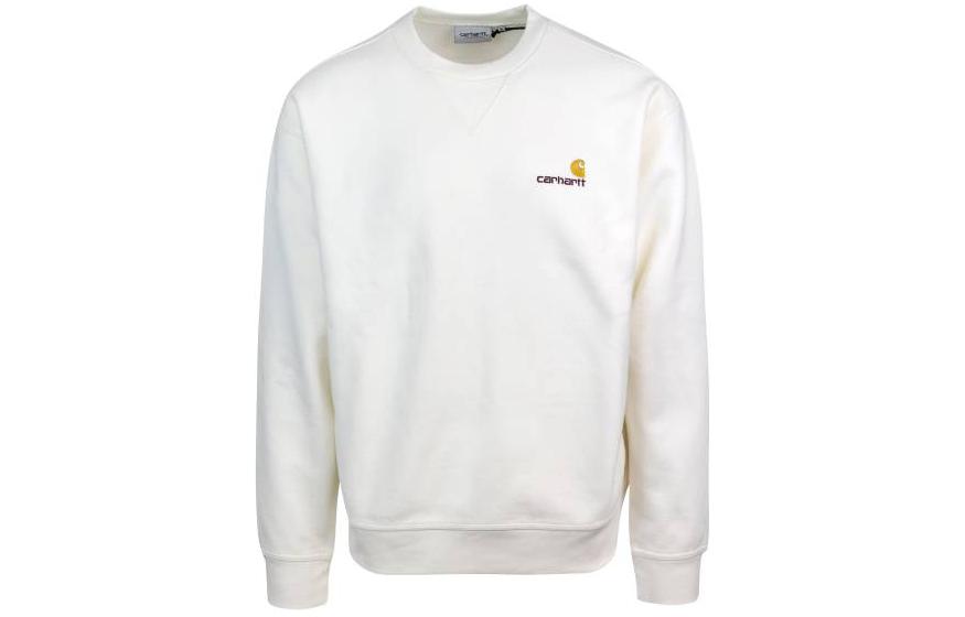 Carhartt WIP Letter Crewneck Pullover Sweatshirt Men’s White Long Sleeve I025475-D6-XX