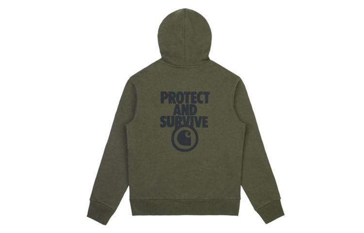 Carhartt WIP Letter Logo Printed Hoodie Men’s Dark Green CHXSWI027114D-GRD